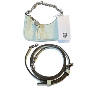 Tory Burch Mini Mercer Embossed Nano Crossbody w/ Dustbag NWT